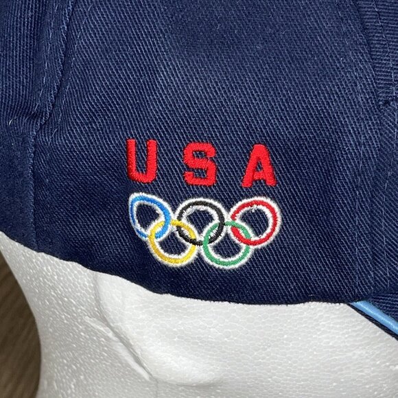 Roots Hat Blue Ball Cap 2002 Winter Olympic Games Team USA Cotton Hook N Loop - Picture 8 of 12
